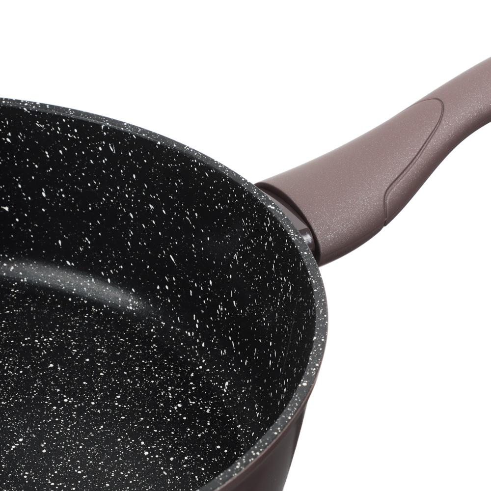 SATOSHI Валькур Сковорода литая глубокая d=28см, антипригарное покрытие мрамор, индукция, арт.№ 846-475