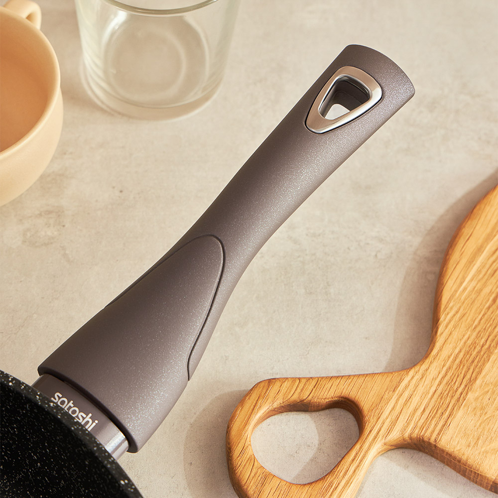 SATOSHI Валькур Сковорода литая глубокая d=28см, антипригарное покрытие мрамор, индукция, арт.№ 846-475