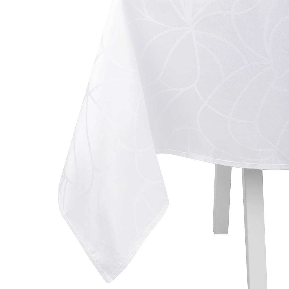 PROVANCE Маковое поле Скатерть жаккард 140х230см с водоотталкивающей пропиткой, 100% полиэстер, бел, арт.№ 488-098