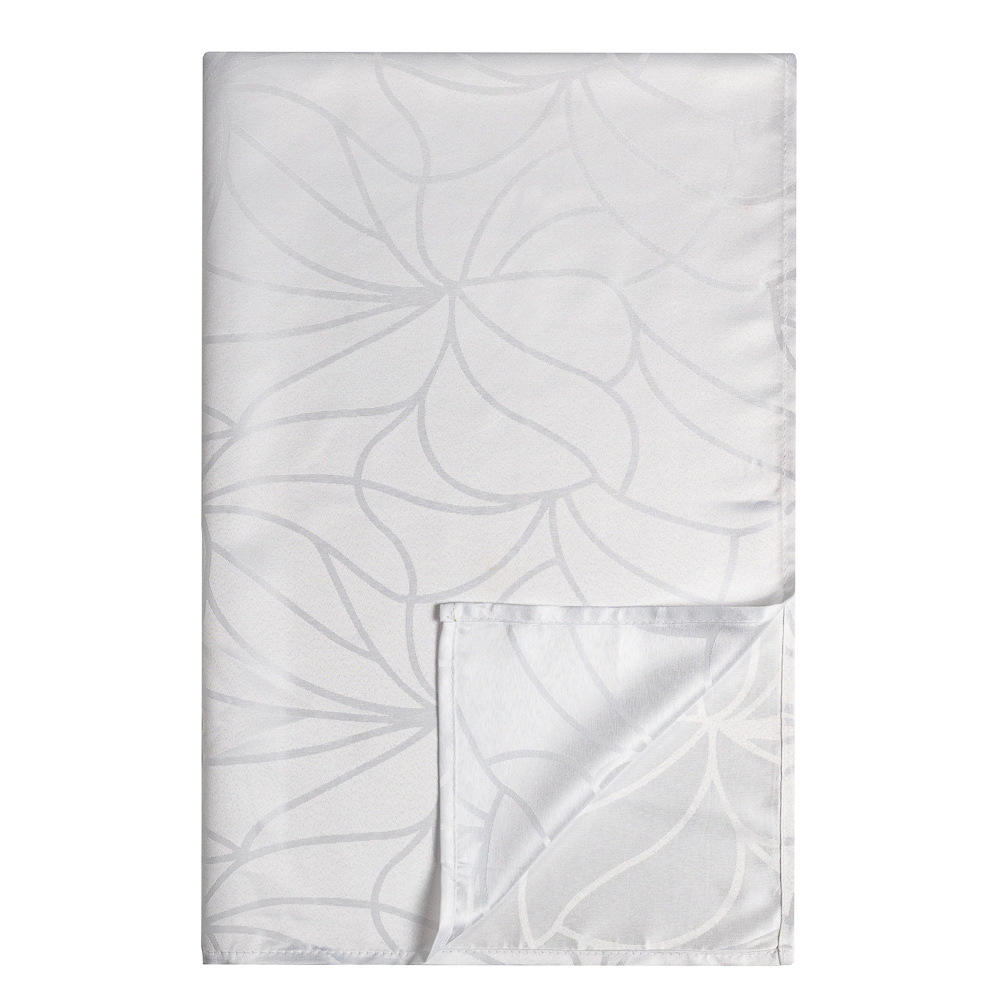 PROVANCE Маковое поле Скатерть жаккард 140х230см с водоотталкивающей пропиткой, 100% полиэстер, бел, арт.№ 488-098