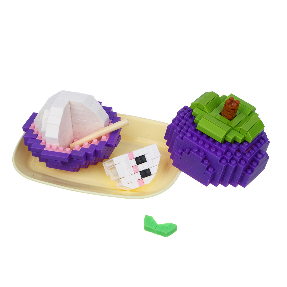 Конструктор мини 3D "Фруктики", ABS, 16х4,5х11,5см, 6 видов, арт.№ 858-071