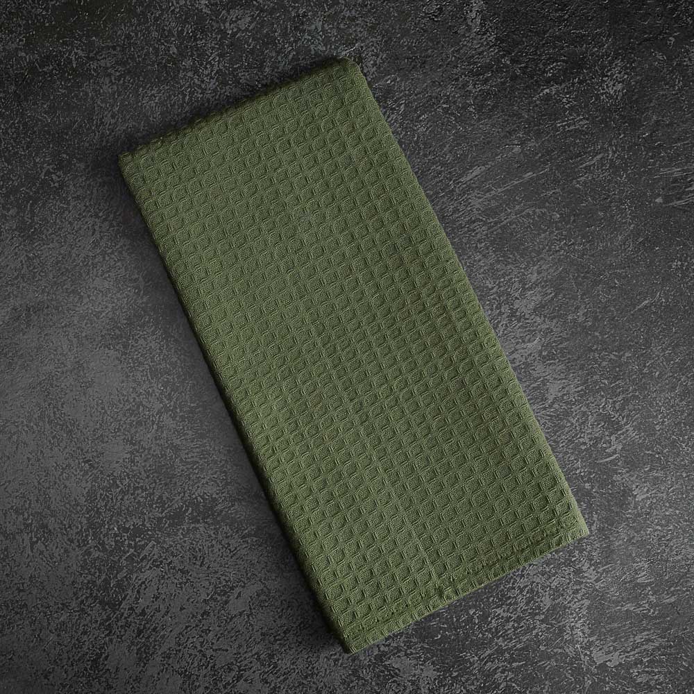 PROVANCE Эвкалипт Полотенце кухонное вафельное, 40х60см, 100% хлопок, зелёный, арт.№ 434-001