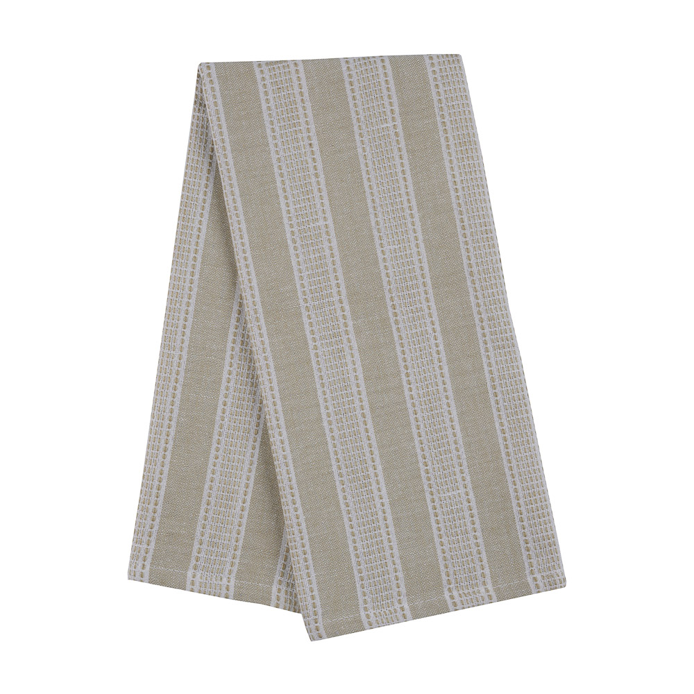 PROVANCE Эвкалипт Полотенце кухонное, 40х60см, 100% хлопок, полоска, зелёный, арт.№ 434-007