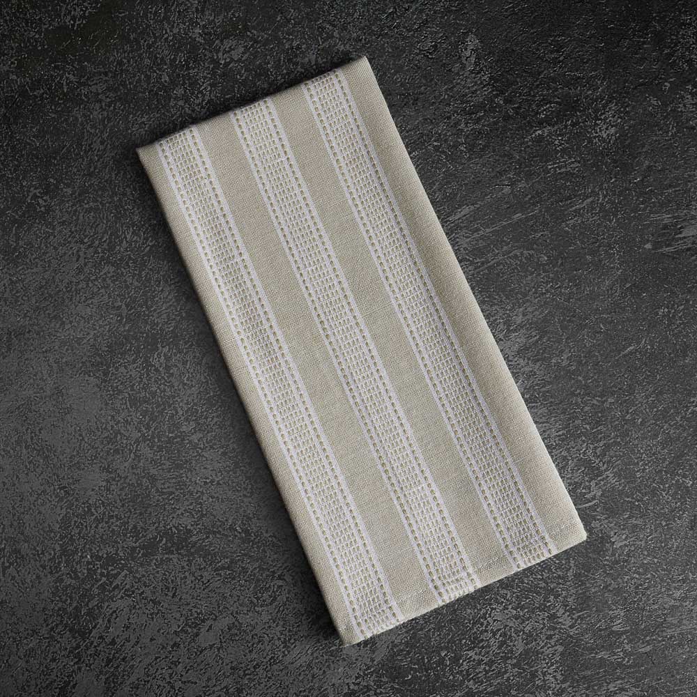 PROVANCE Эвкалипт Полотенце кухонное, 40х60см, 100% хлопок, полоска, зелёный, арт.№ 434-007