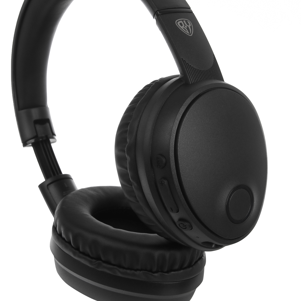 Наушники беспроводные полноразмерные BY SilentTune, шумоподавление ANC, экокожа, 300мАч, чёрный, арт.№ 410-287