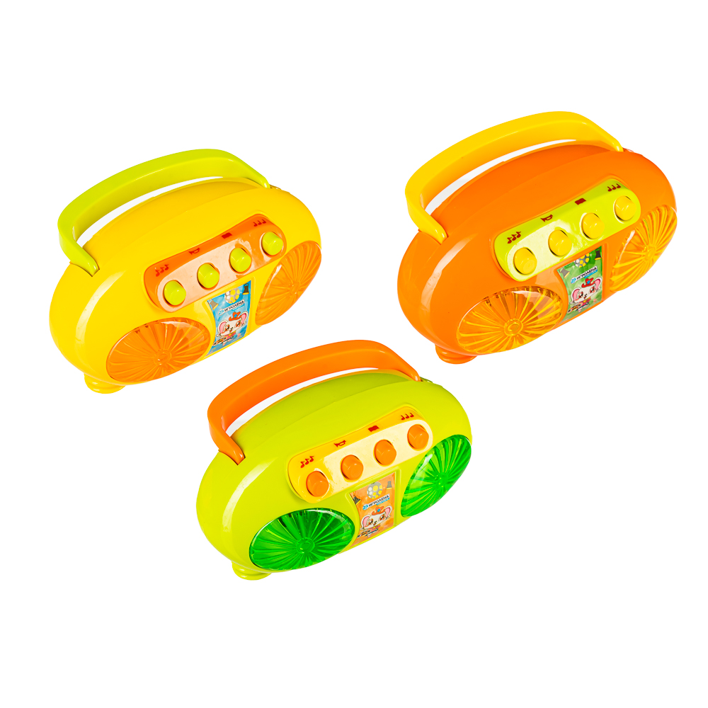 ИГРОЛЕНД Плеер-магнитофон, свет, звук, 2АА, ABS, 13х10х8см, 3 дизайна, арт.№ 272-676