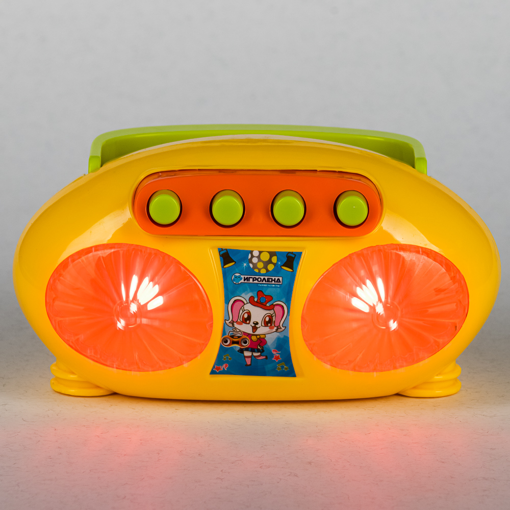 ИГРОЛЕНД Плеер-магнитофон, свет, звук, 2АА, ABS, 13х10х8см, 3 дизайна, арт.№ 272-676