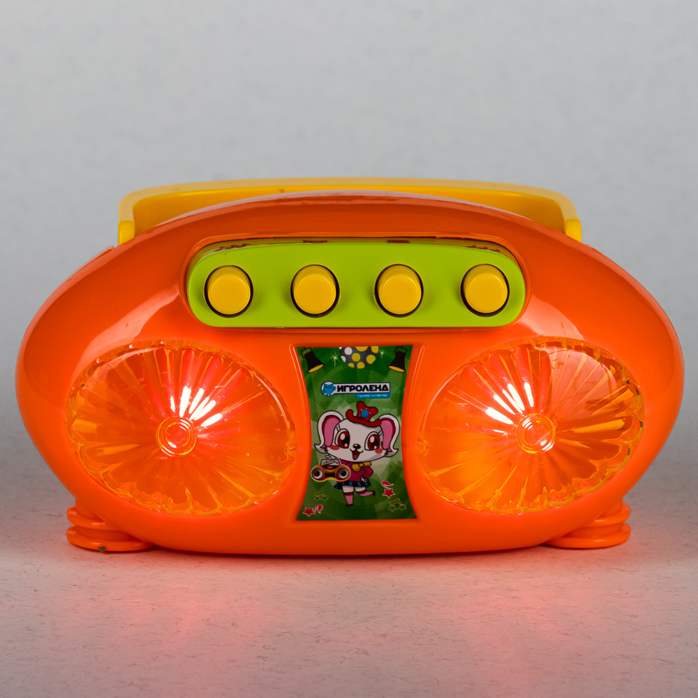 ИГРОЛЕНД Плеер-магнитофон, свет, звук, 2АА, ABS, 13х10х8см, 3 дизайна, арт.№ 272-676