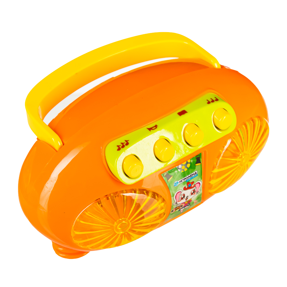 ИГРОЛЕНД Плеер-магнитофон, свет, звук, 2АА, ABS, 13х10х8см, 3 дизайна, арт.№ 272-676