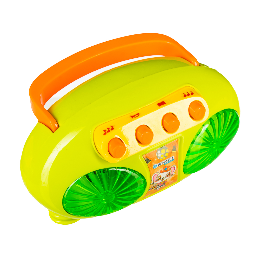 ИГРОЛЕНД Плеер-магнитофон, свет, звук, 2АА, ABS, 13х10х8см, 3 дизайна, арт.№ 272-676