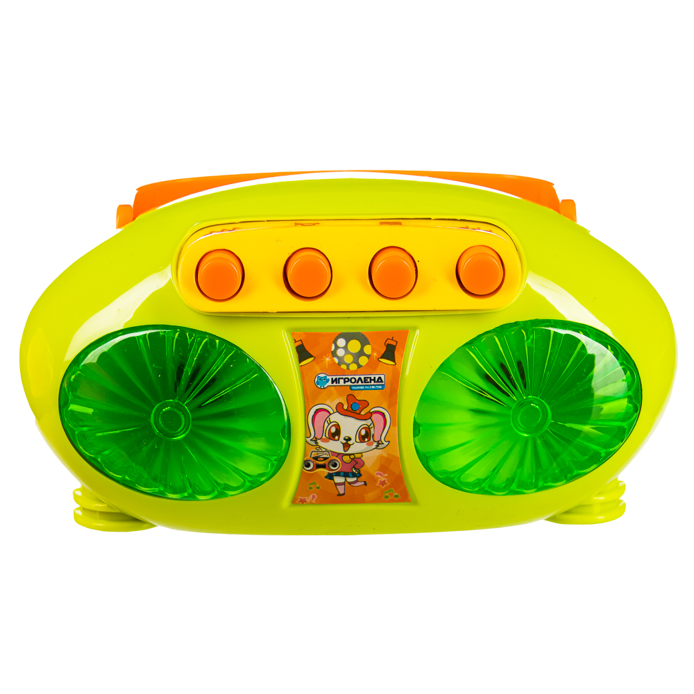 ИГРОЛЕНД Плеер-магнитофон, свет, звук, 2АА, ABS, 13х10х8см, 3 дизайна, арт.№ 272-676