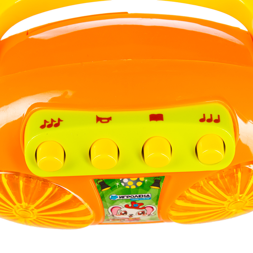 ИГРОЛЕНД Плеер-магнитофон, свет, звук, 2АА, ABS, 13х10х8см, 3 дизайна, арт.№ 272-676