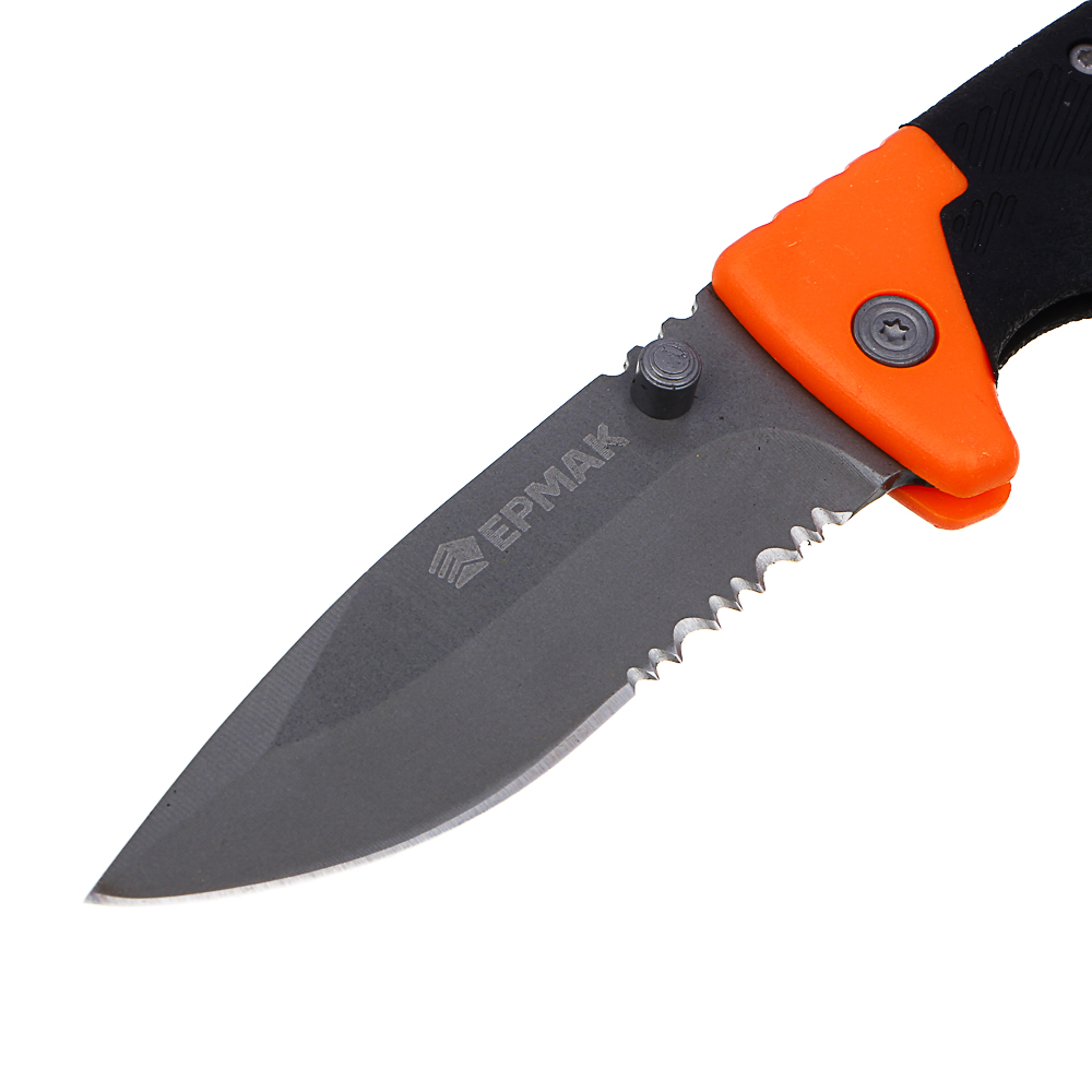 Нож туристический складной тм ЕРМАК, 19(8,5х0,25)см, ручка двухкомпонентная, арт.№ 633-003