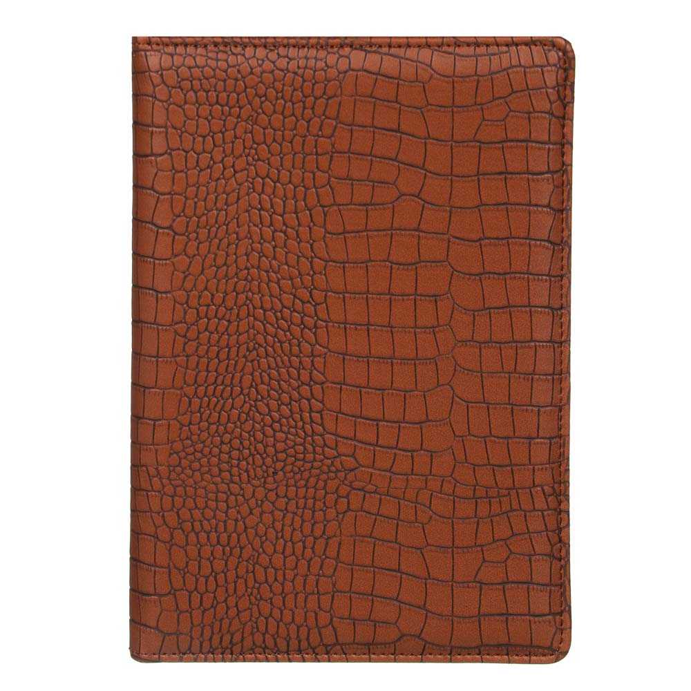 Ежедневник недатир."Кроко" А5, 320стр, тверд.обл.с поролоном, ПУ под кожу крокодила, пакет, коричн., арт.№ 572-062