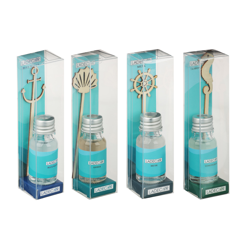 LADECOR Аромадиффузор 10 мл (amber/blue water/lemongrasse/musk), арт.№ 412-204
