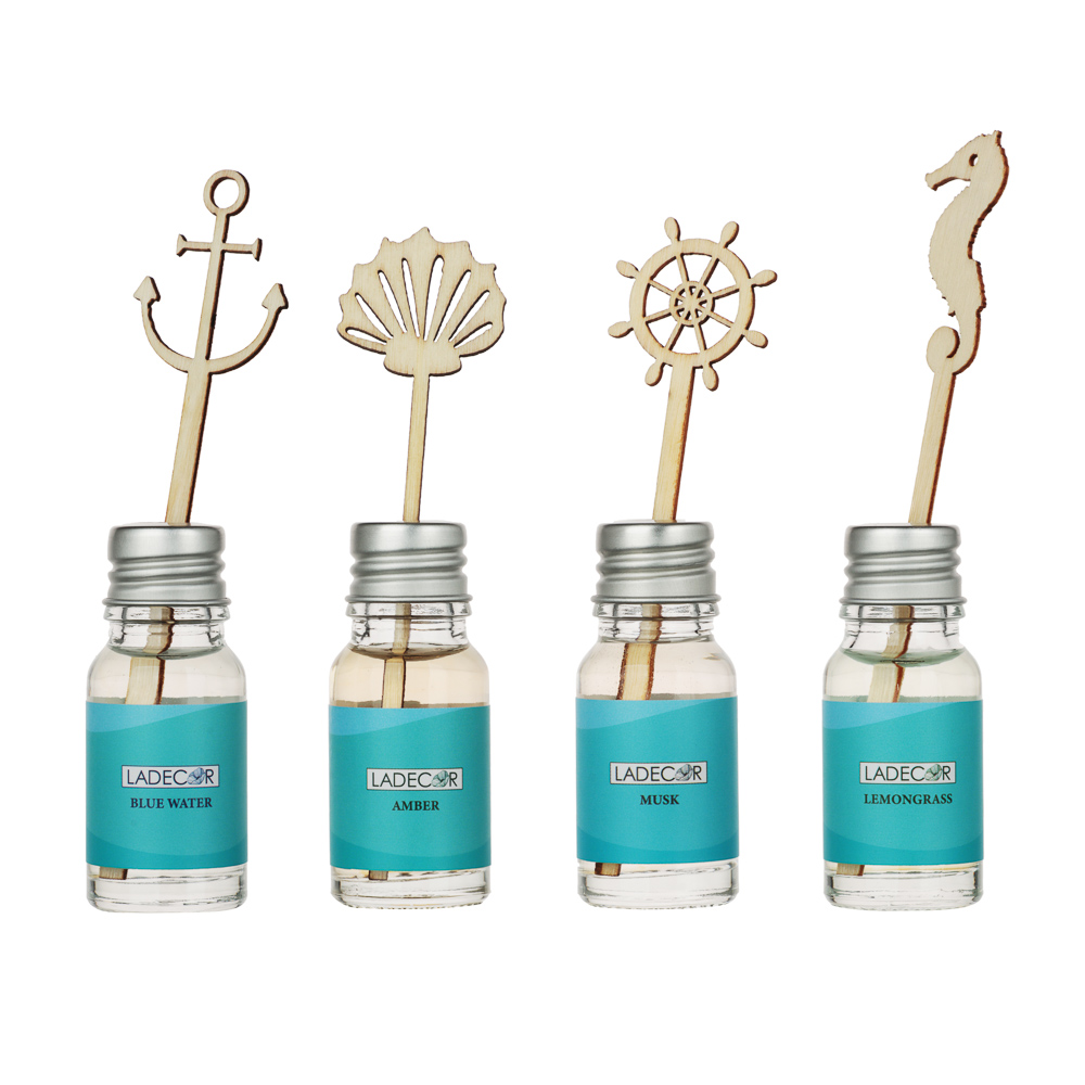 LADECOR Аромадиффузор 10 мл (amber/blue water/lemongrasse/musk), арт.№ 412-204