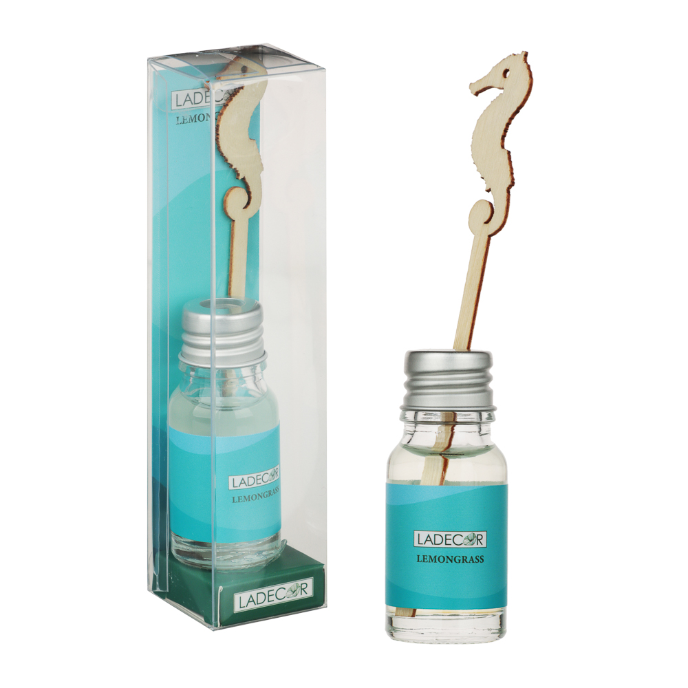 LADECOR Аромадиффузор 10 мл (amber/blue water/lemongrasse/musk), арт.№ 412-204