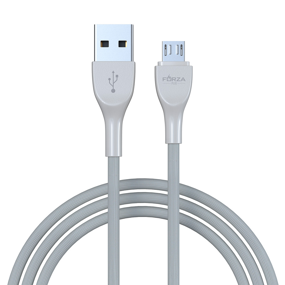 Кабель для зарядки USB(A)-microUSB FORZA Акварель, 1м, 2А, 4 цвета, пакет, арт.№ 931-021