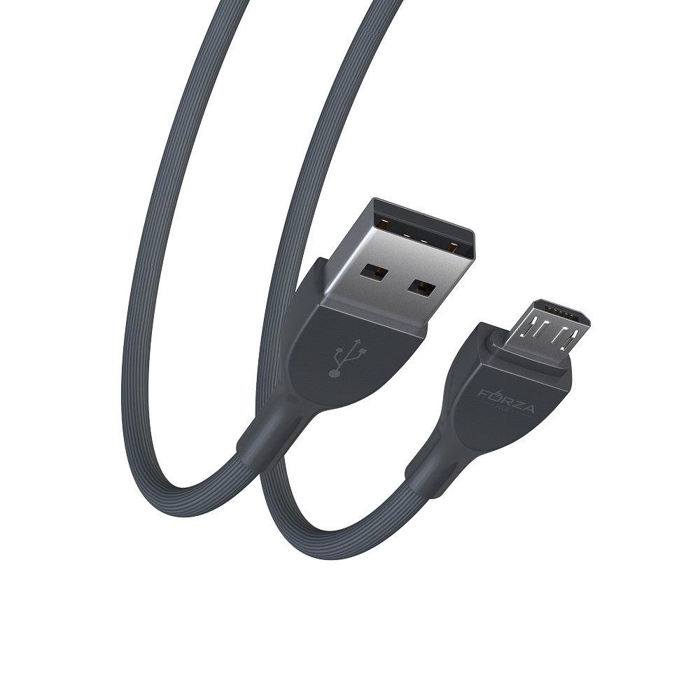 Кабель для зарядки USB(A)-microUSB FORZA Акварель, 1м, 2А, 4 цвета, пакет, арт.№ 931-021