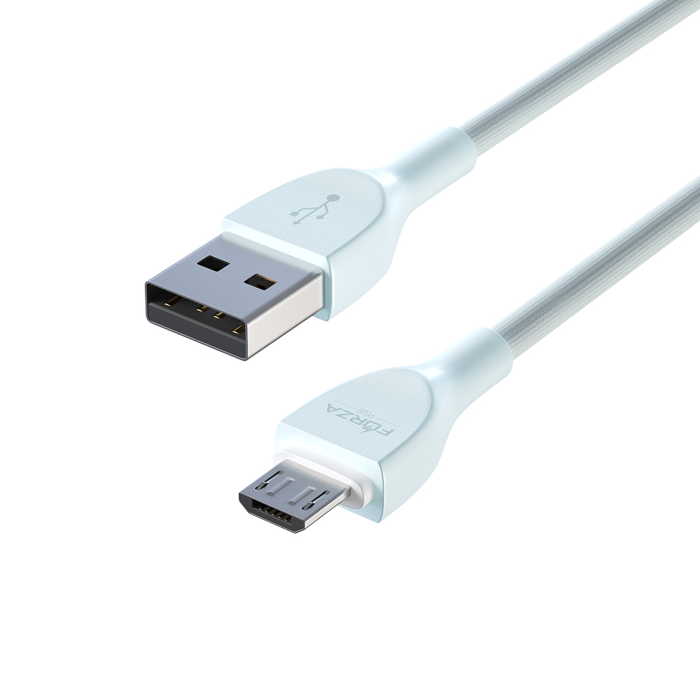Кабель для зарядки USB(A)-microUSB FORZA Акварель, 1м, 2А, 4 цвета, пакет, арт.№ 931-021