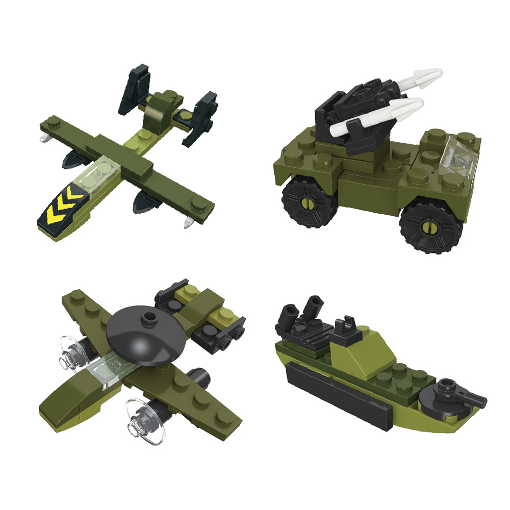 ИГРОЛЕНД Конструктор, 20-26 дет., ABS, 10х7x3см, 4 дизайна, арт.№ 265-571