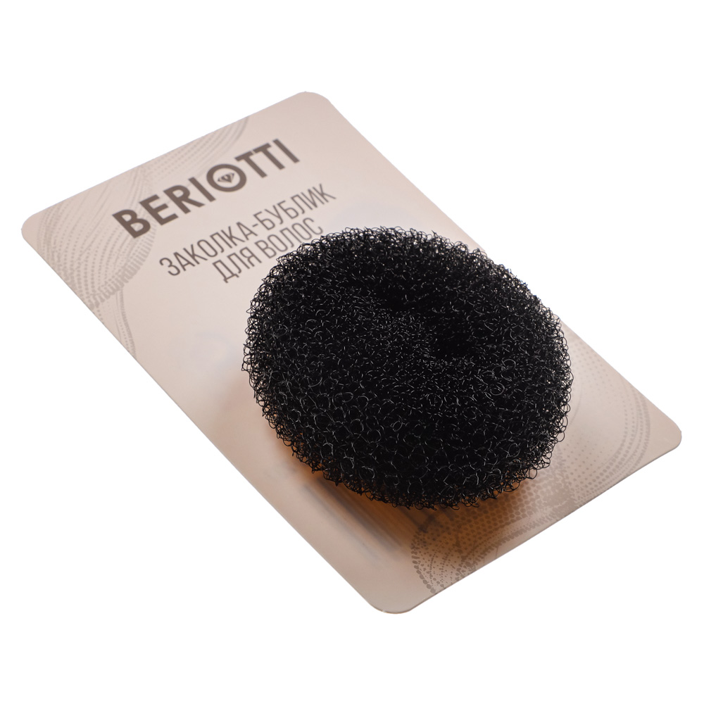 BERIOTTI Заколка-бублик для волос, поролон, d5,5см, 3 цвета, арт.№ 323-237