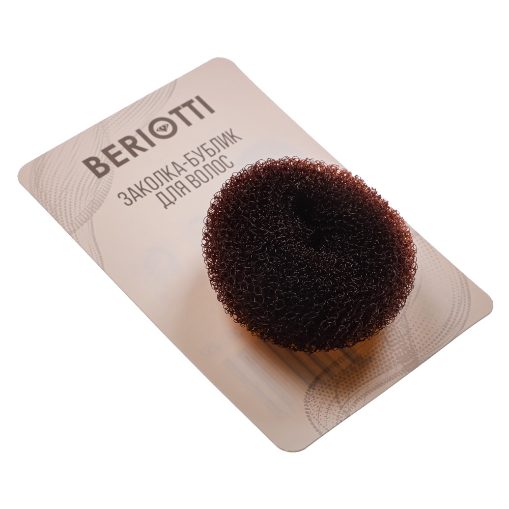 BERIOTTI Заколка-бублик для волос, поролон, d5,5см, 3 цвета, арт.№ 323-237