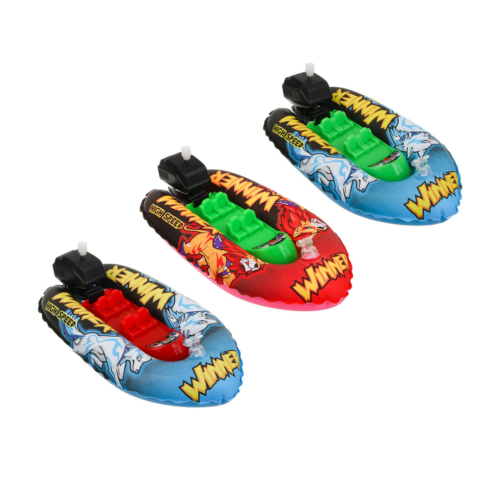 Лодка ИГРОЛЕНД, заводная, PVC, PP, ABS, арт.№ 900-041