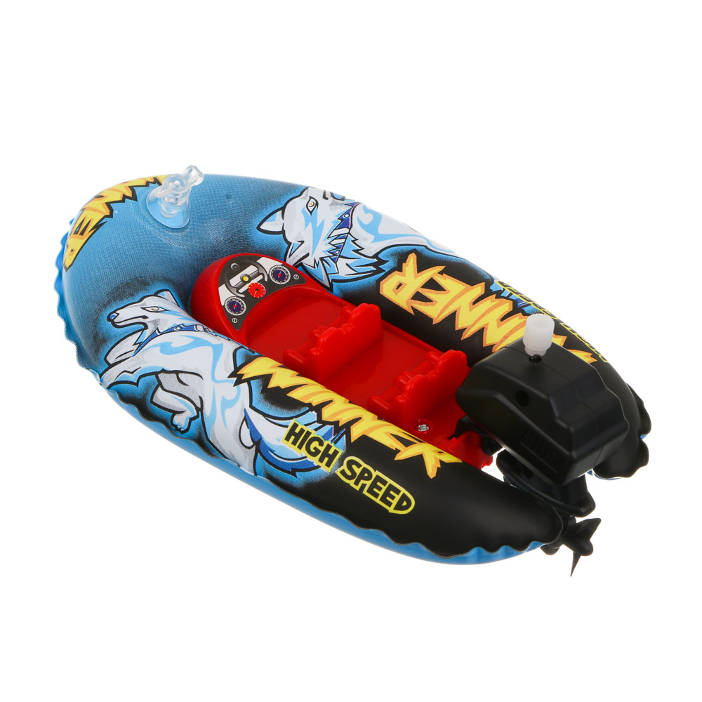 Лодка ИГРОЛЕНД, заводная, PVC, PP, ABS, арт.№ 900-041