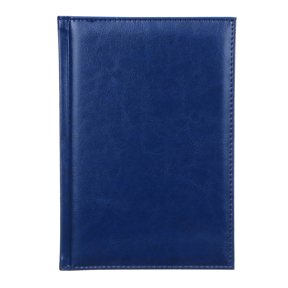 Ежедневник недатир. "Бизнес" А5, 320стр, твердая обл.с поролоном, ПУ, бумага, пакет, темно-синий, арт.№ 572-058