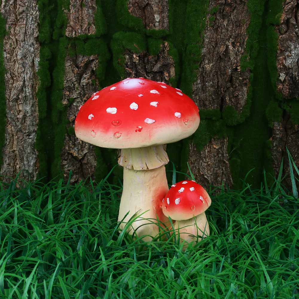 INBLOOM Фигура садовая Мухомор 12х12х16,6см 4 дизайна, полирезина, арт.№ 162-237