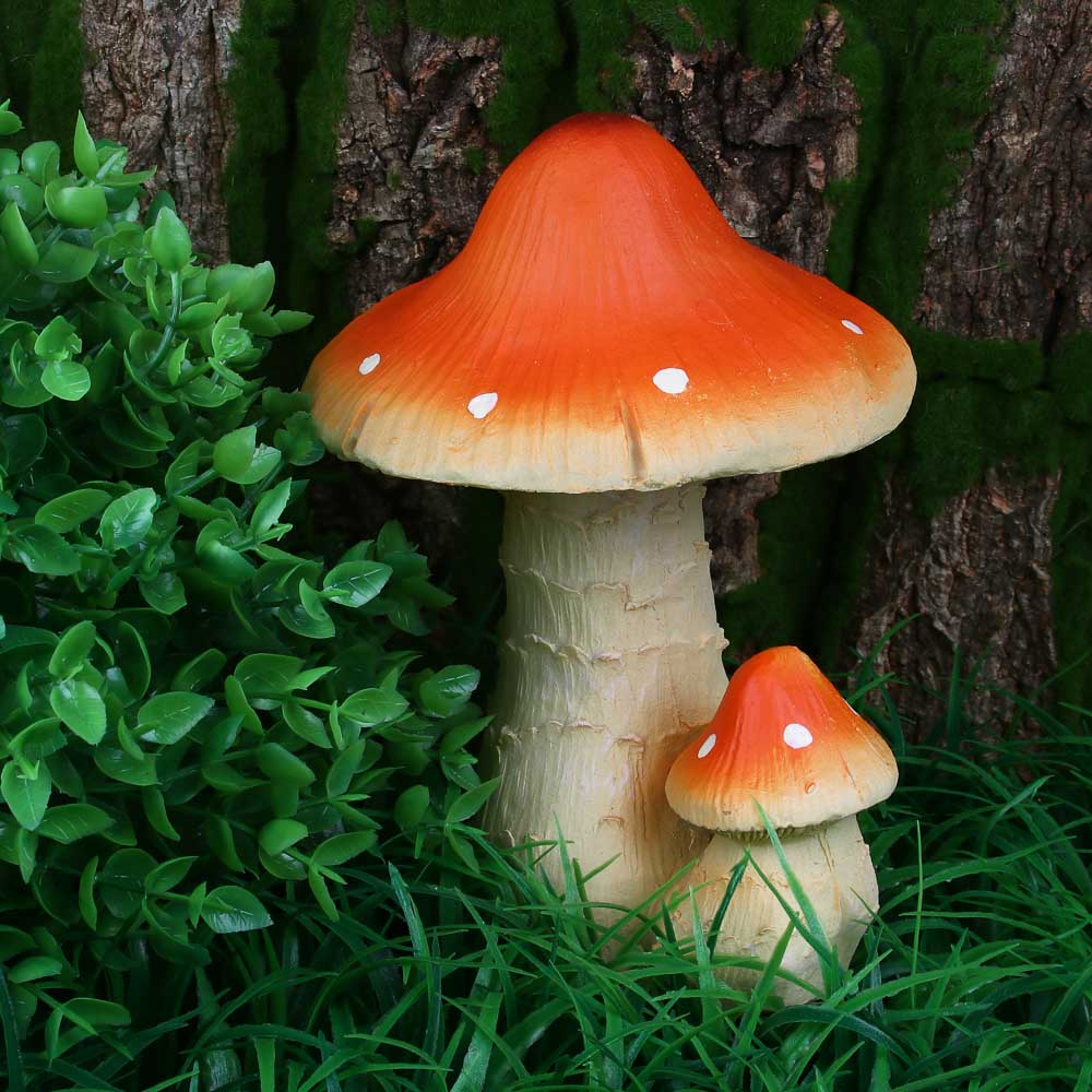 INBLOOM Фигура садовая Мухомор 12х12х16,6см 4 дизайна, полирезина, арт.№ 162-237