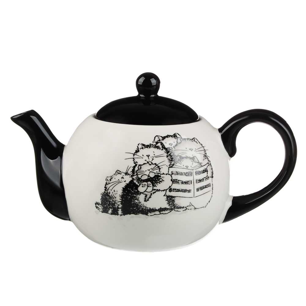 MILLIMI Забавные коты Чайник заварочный 580мл, 18х11х11см, керамика, арт.№ 824-497