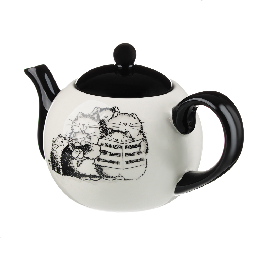 MILLIMI Забавные коты Чайник заварочный 580мл, 18х11х11см, керамика, арт.№ 824-497