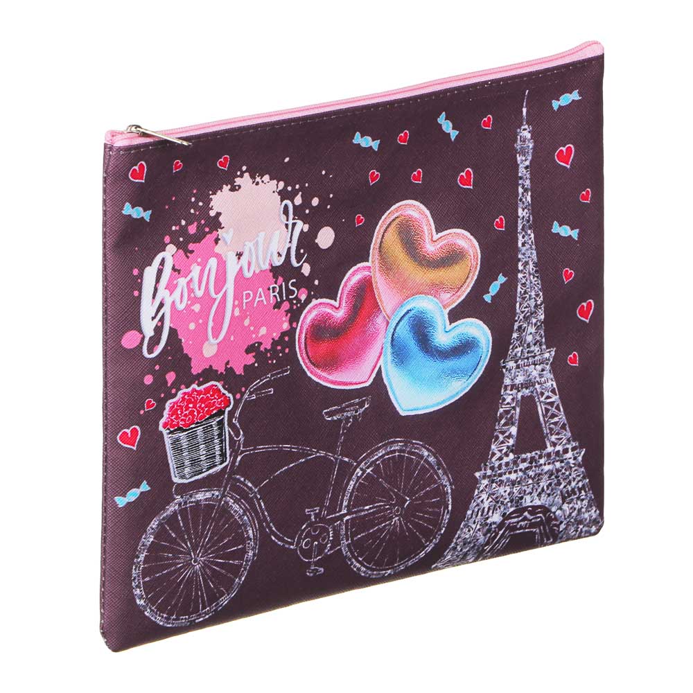 Френч Новел / Спорт Эффект Папка для тетрадей 24x20см, для A5, молния сверху, плотный ПВХ с печатью, арт.№ 236-067