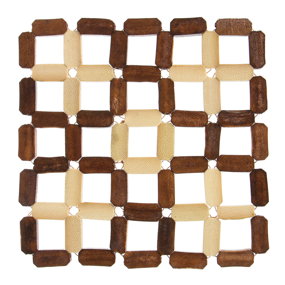 Подставка под горячее "Мозаика",  15х15см, бамбук, арт.№ 888-121