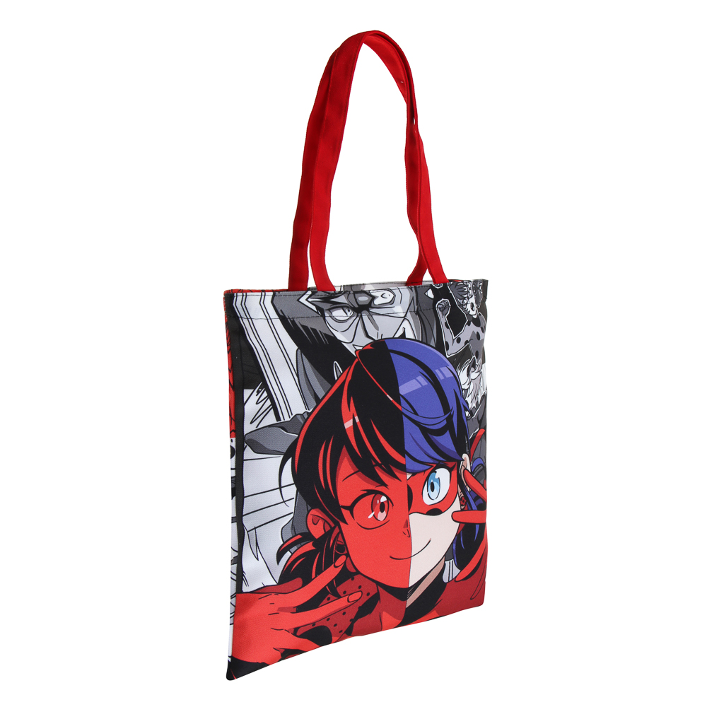 Ледибаг Сумка-шоппер, 38x42см, внутр.карман, ручки 58 см, ПЭ под ткань, серия "Манга", арт.№ 811-036