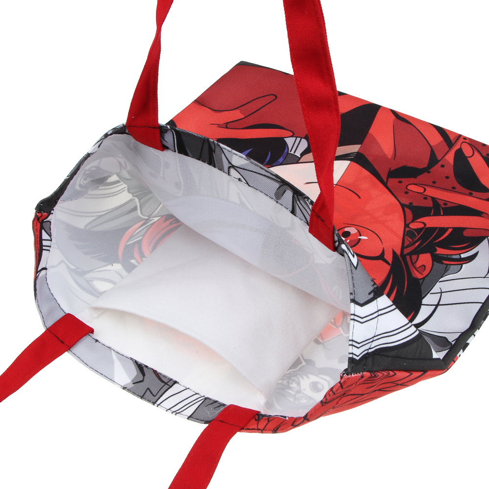 Ледибаг Сумка-шоппер, 38x42см, внутр.карман, ручки 58 см, ПЭ под ткань, серия "Манга", арт.№ 811-036