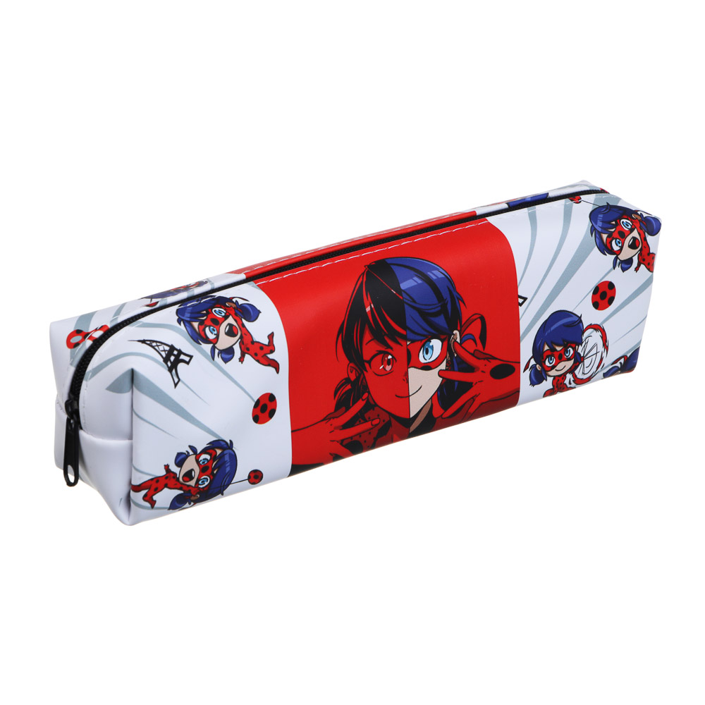 Ледибаг Пенал прямоугольный, 20,5x5,5x4см, искусственная кожа с печатью, ПВХ бокс, серия "Манга", арт.№ 811-037