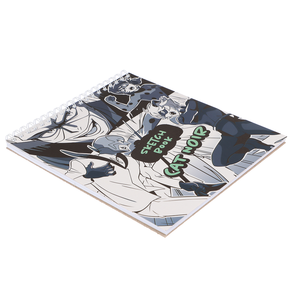 Ледибаг/Супер-Кот Блокнот для зарисовок (скетчбук) 19,5х16,4см, 30л., спираль, тв.подл., "Манга", арт.№ 811-041