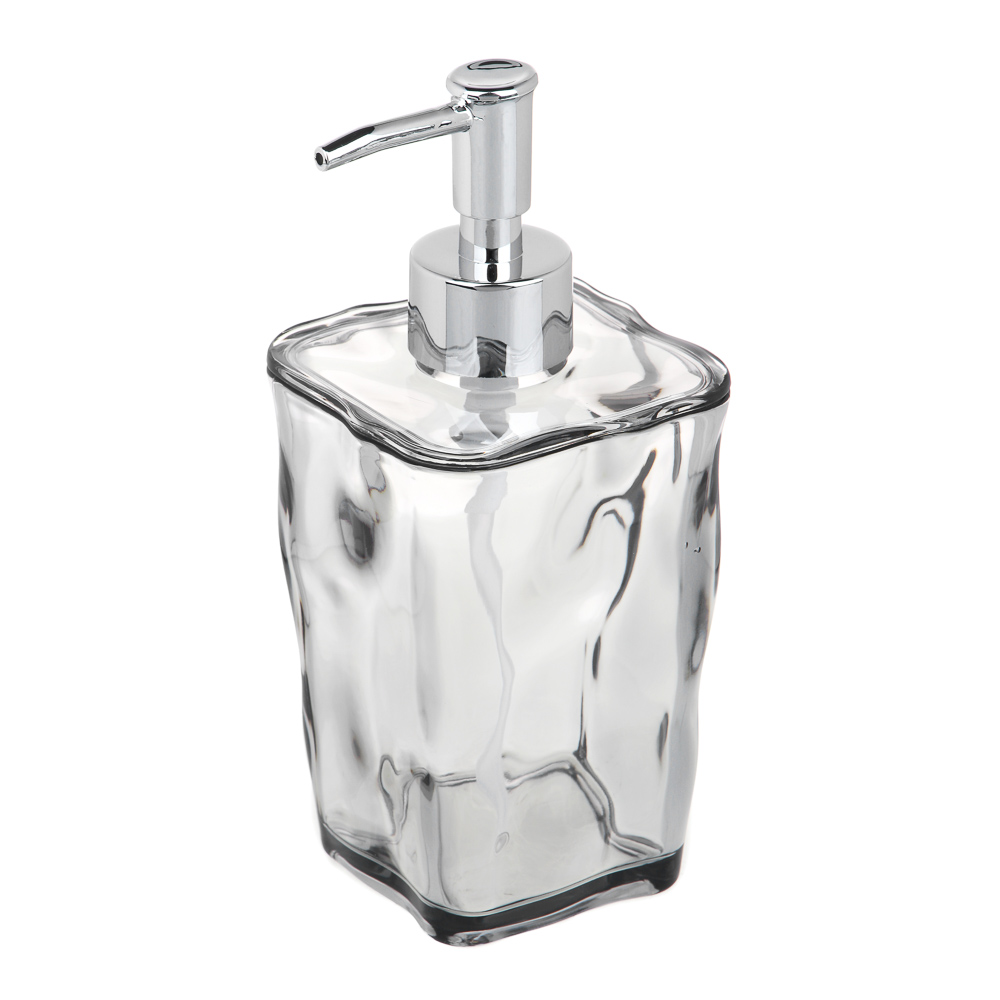 VETTA Дозатор для жидкого мыла, акрил, 17,5x7,5x7,5 см, 365 мл, камень, дымка, арт.№ 478-221