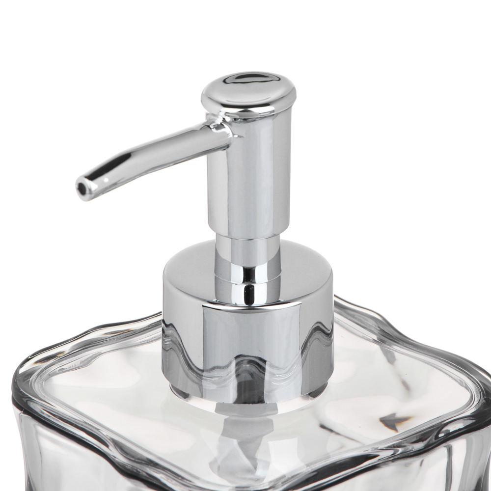 VETTA Дозатор для жидкого мыла, акрил, 17,5x7,5x7,5 см, 365 мл, камень, дымка, арт.№ 478-221