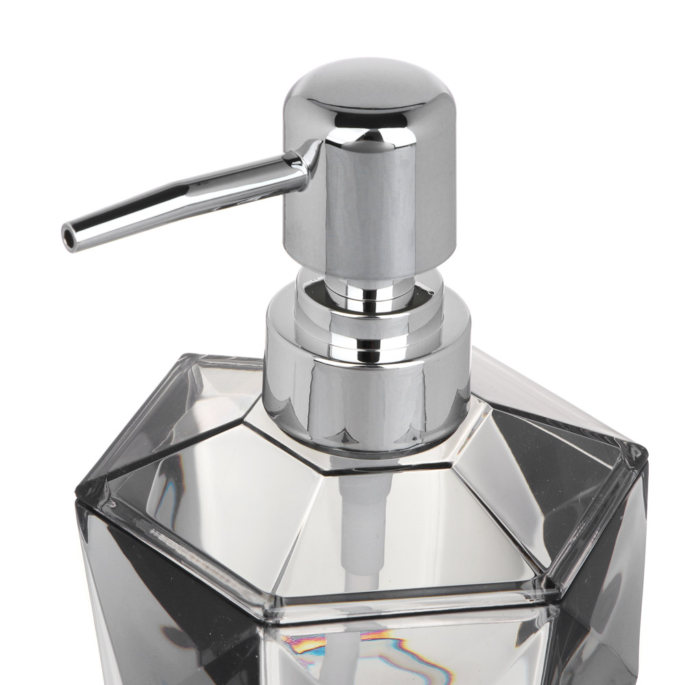 VETTA Дозатор для жидкого мыла, акрил, 17,5x9,5 см, 400 мл, кристалл, дымка, арт.№ 478-224