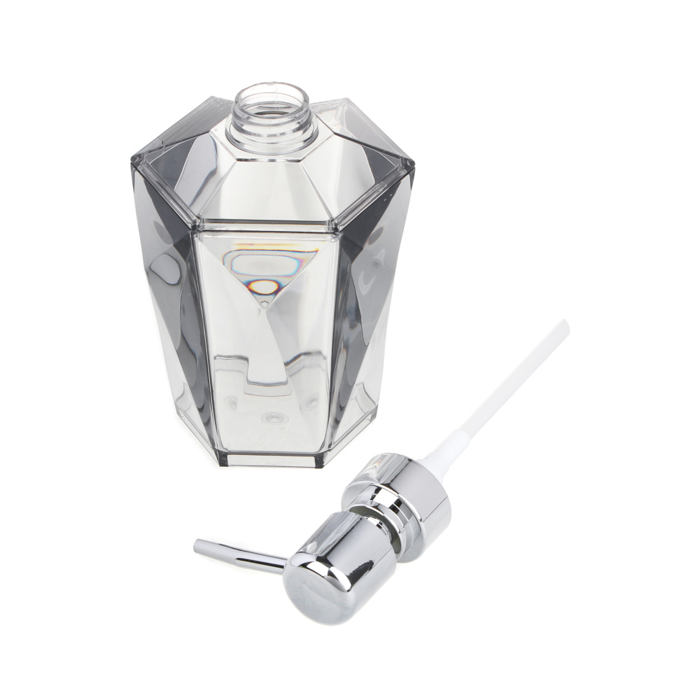 VETTA Дозатор для жидкого мыла, акрил, 17,5x9,5 см, 400 мл, кристалл, дымка, арт.№ 478-224