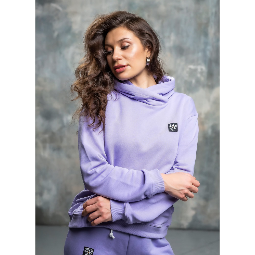 BY Толстовка женская, хлопок, размеры XS-XL, цвет лаванда, арт.№ 830-695