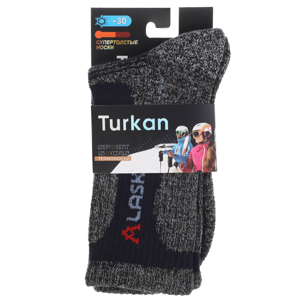 Термоноски мужские, тм TURKAN, р. 41-47, 85% шерсть, 10% ангора, 5% лайкра, цвета в ас-те, арт.№ 019-618