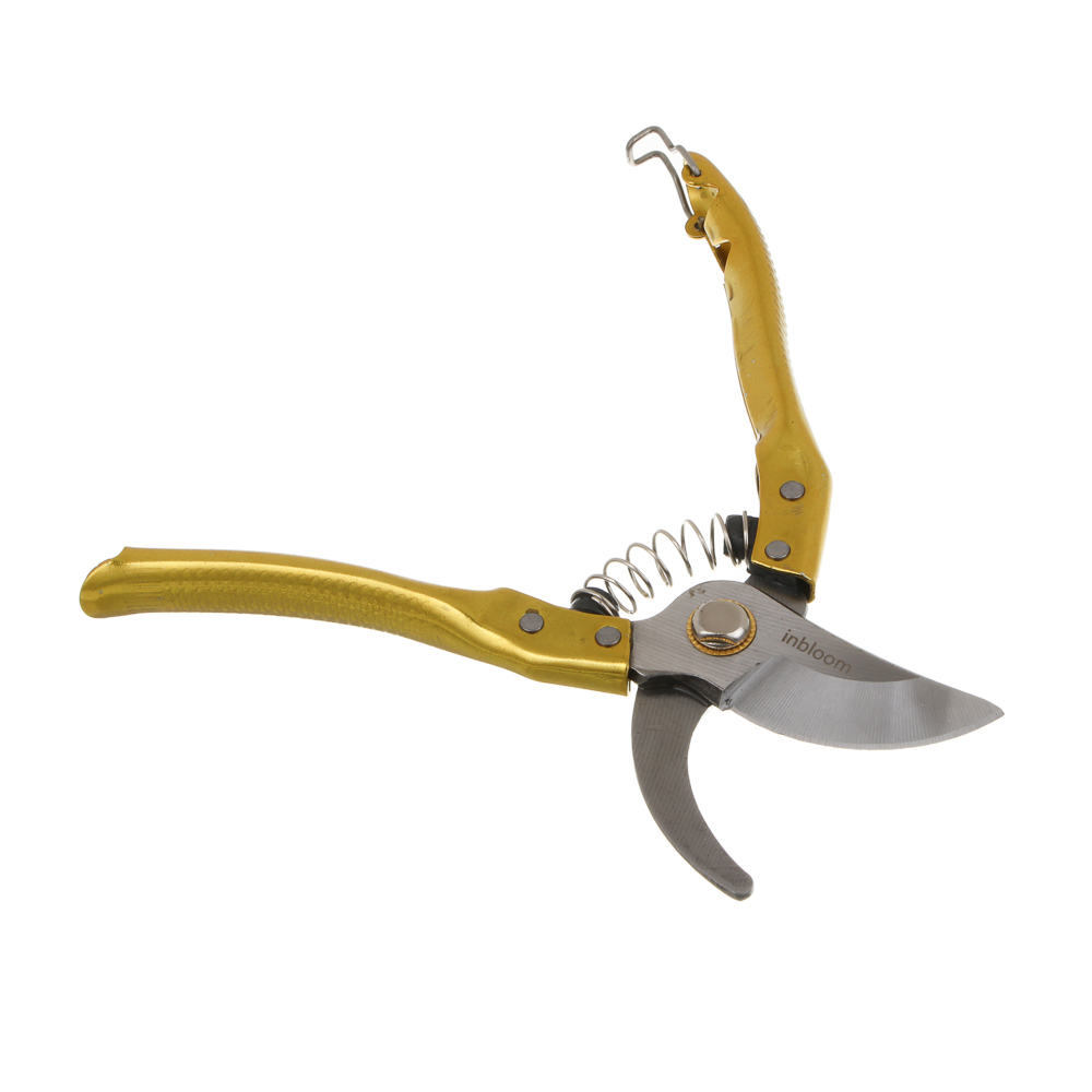 Секатор плоскостной тм INBLOOM с дополнительной пружиной, 21см, марганцевая сталь 65М, арт.№ 186-032