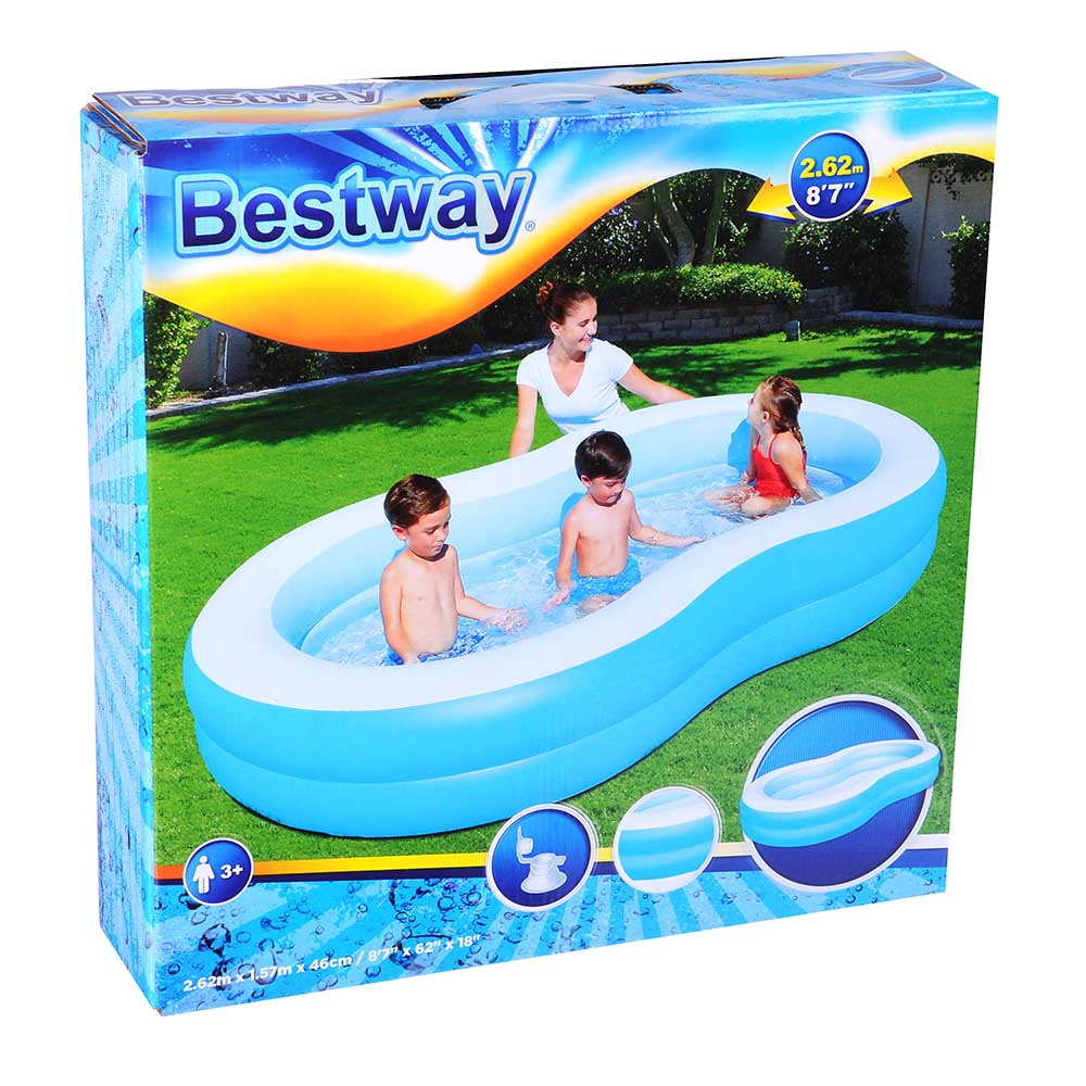 BESTWAY Семейный бассейн BIG LAGOON, PVC, 262х157х46см, 54117, арт.№ 013-030
