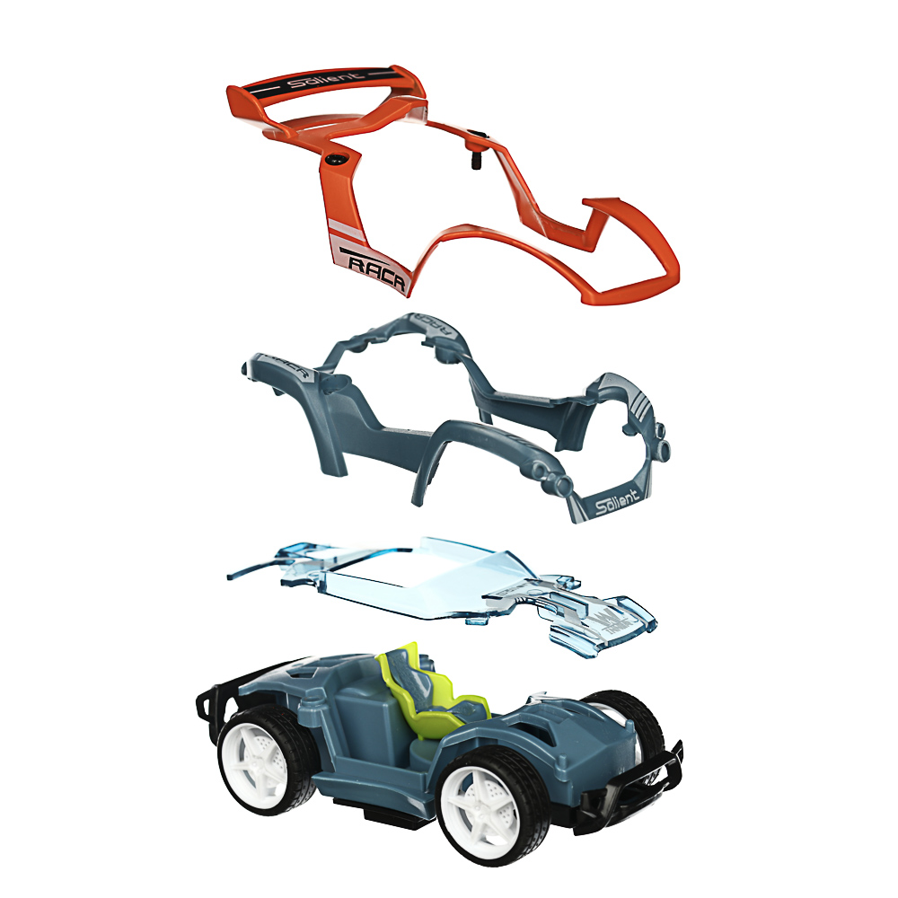 ИГРОЛЕНД Драйв-мобиль машинка-конструктор, 5 дет., инерция, ABS, аллюминий, 15х9,5х8см, 12 диз., арт.№ 859-057