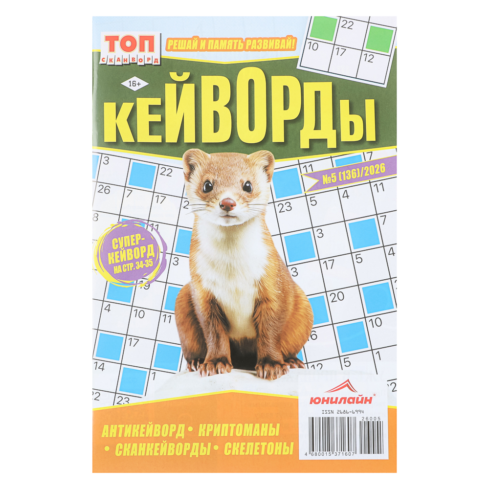 Кейворды. ТОП-сканворд, 14,8x21 см, 68 стр, арт.№ 428-080